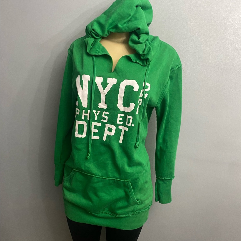 Green tunic hoodie small